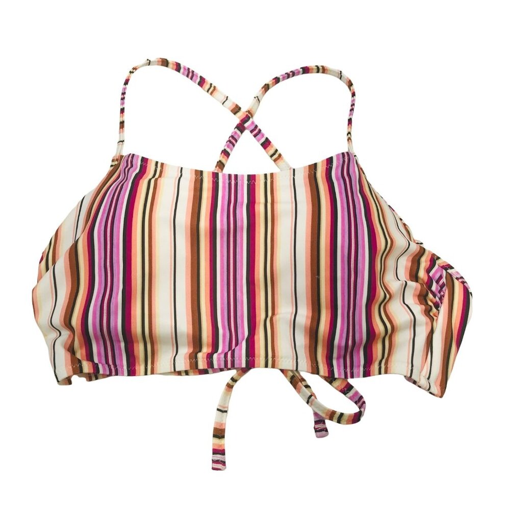 Shade And Shore Women's 34B Lightly Lined Longline Bralette Bikini Swim Top NWOT